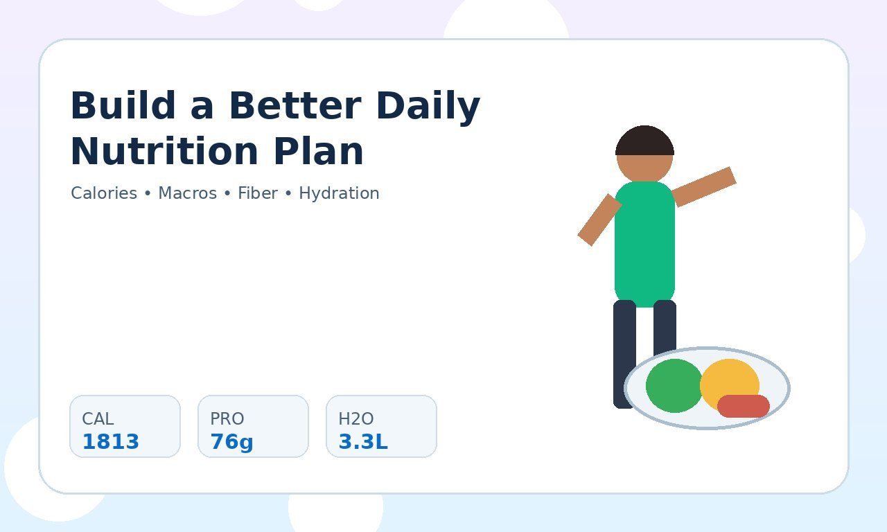 Healthy adult planning balanced nutrition