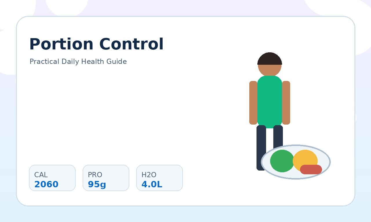 Portion Control Guide for Sustainable Healthy Eating practical health illustration 1