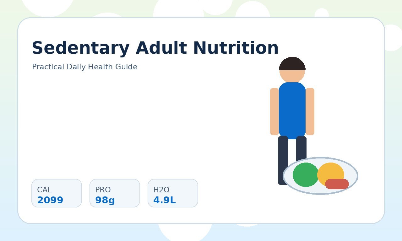 Nutrition for Sedentary Adults: Calories and Habits practical health illustration 1