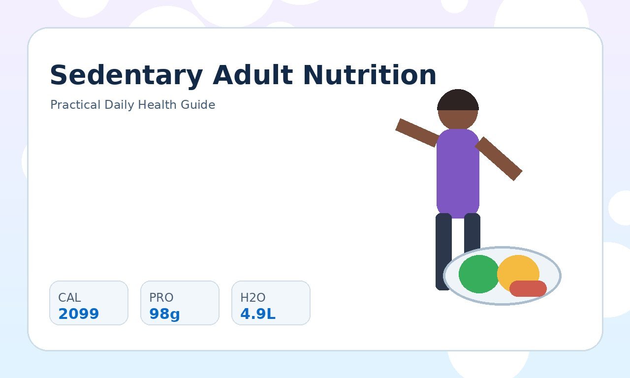 Nutrition for Sedentary Adults: Calories and Habits practical health illustration 3