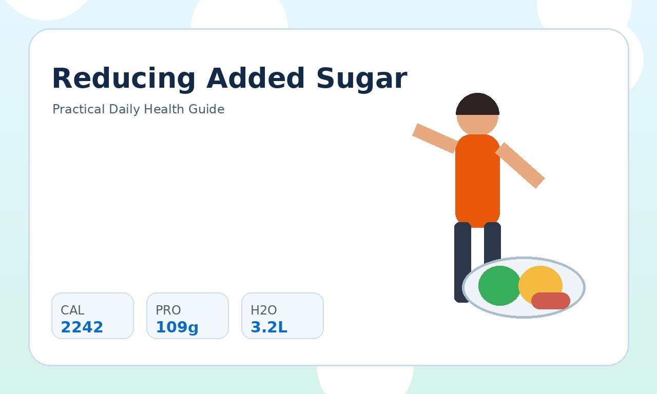 Reduce Added Sugar: A Realistic Daily Strategy practical health illustration 1
