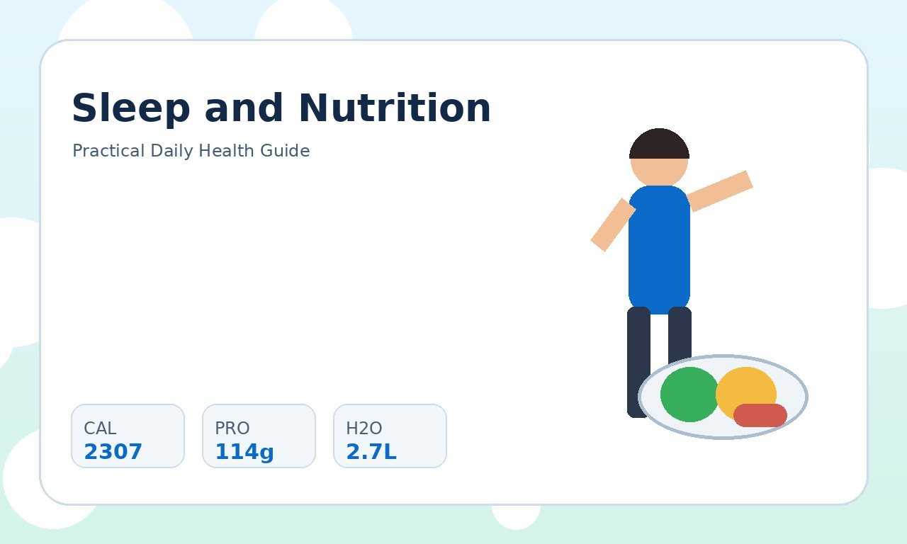 Sleep and Nutrition: How Daily Habits Work Together practical health illustration 1