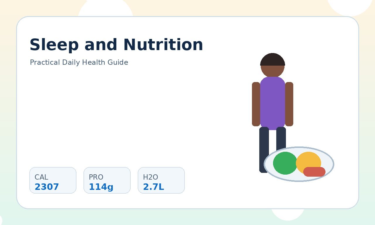 Sleep and Nutrition: How Daily Habits Work Together practical health illustration 3