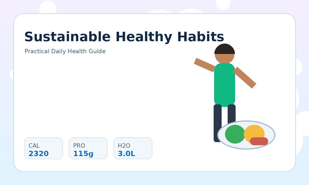 Sustainable Healthy Habits: A Complete Daily System practical health illustration 1