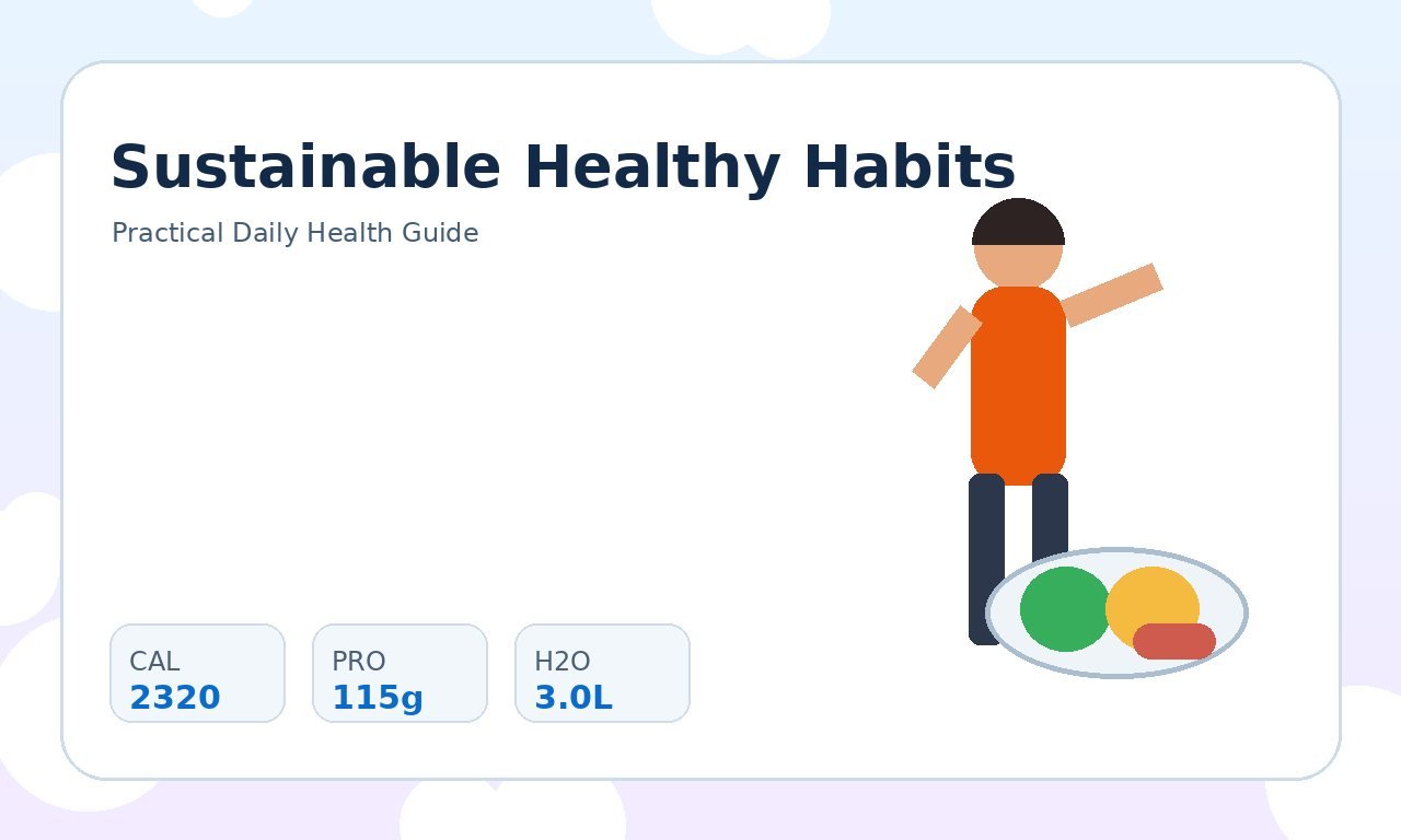 Sustainable Healthy Habits: A Complete Daily System practical health illustration 3